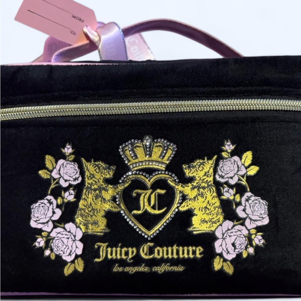 Juicy Couture Black and Gold Women's make up bag